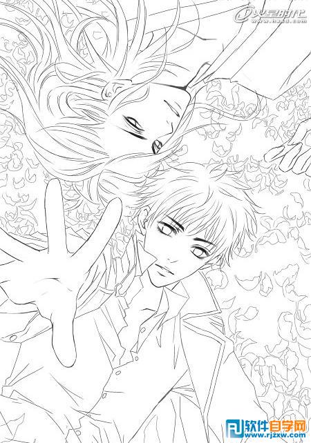 青春唯美图片手绘