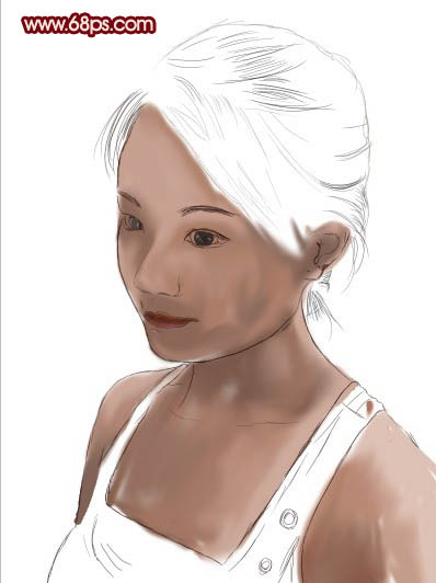 ps临摹人物画像教程