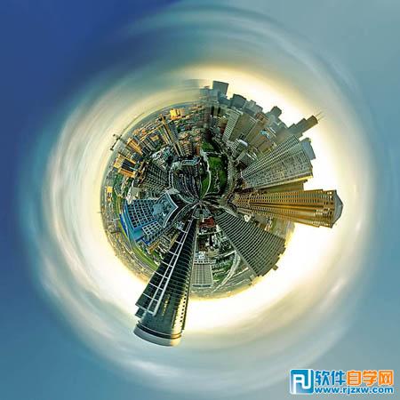 ps滤镜打造创意的透视球体