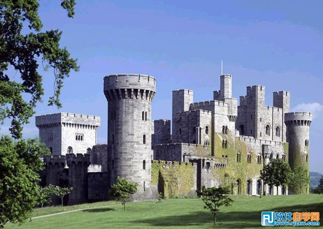 ps简单合成乌云下的城堡