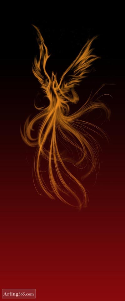 photoshop绘鼠美丽火凤凰效果