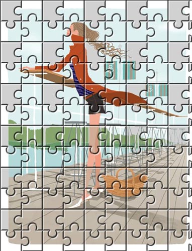 ps制作拼图特效