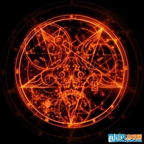 6,打开五芒星,月球,首饰素材.按同上的方法处理.