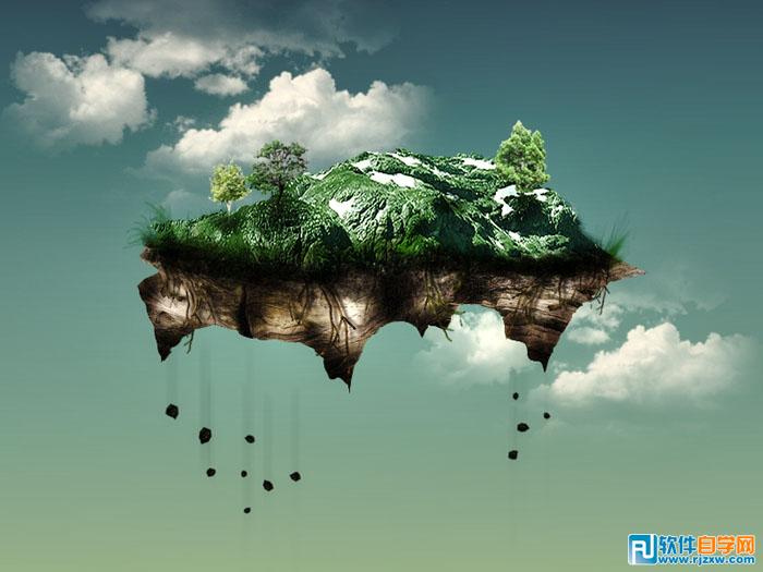 ps超强合成飘移的陆地