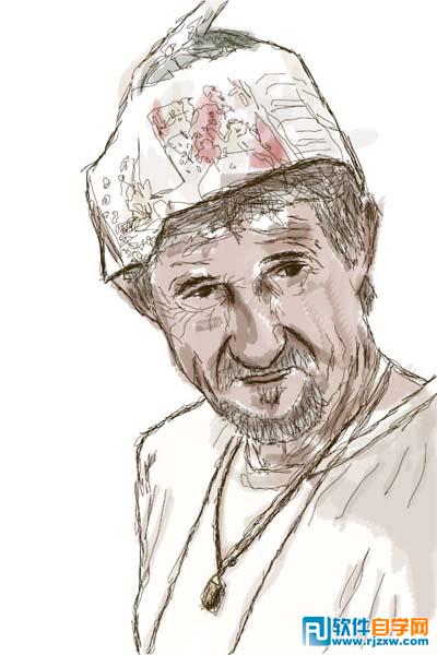 把真人转成逼真的水彩素描画