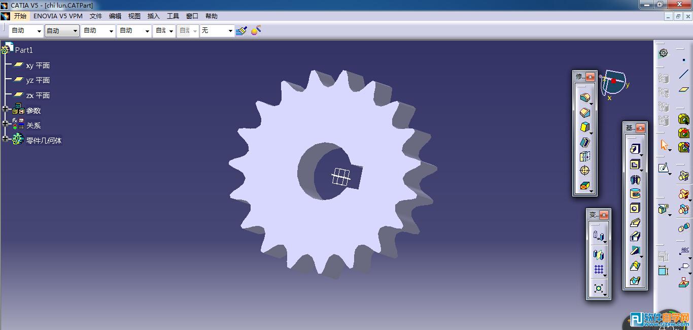 用catia制作的齿轮